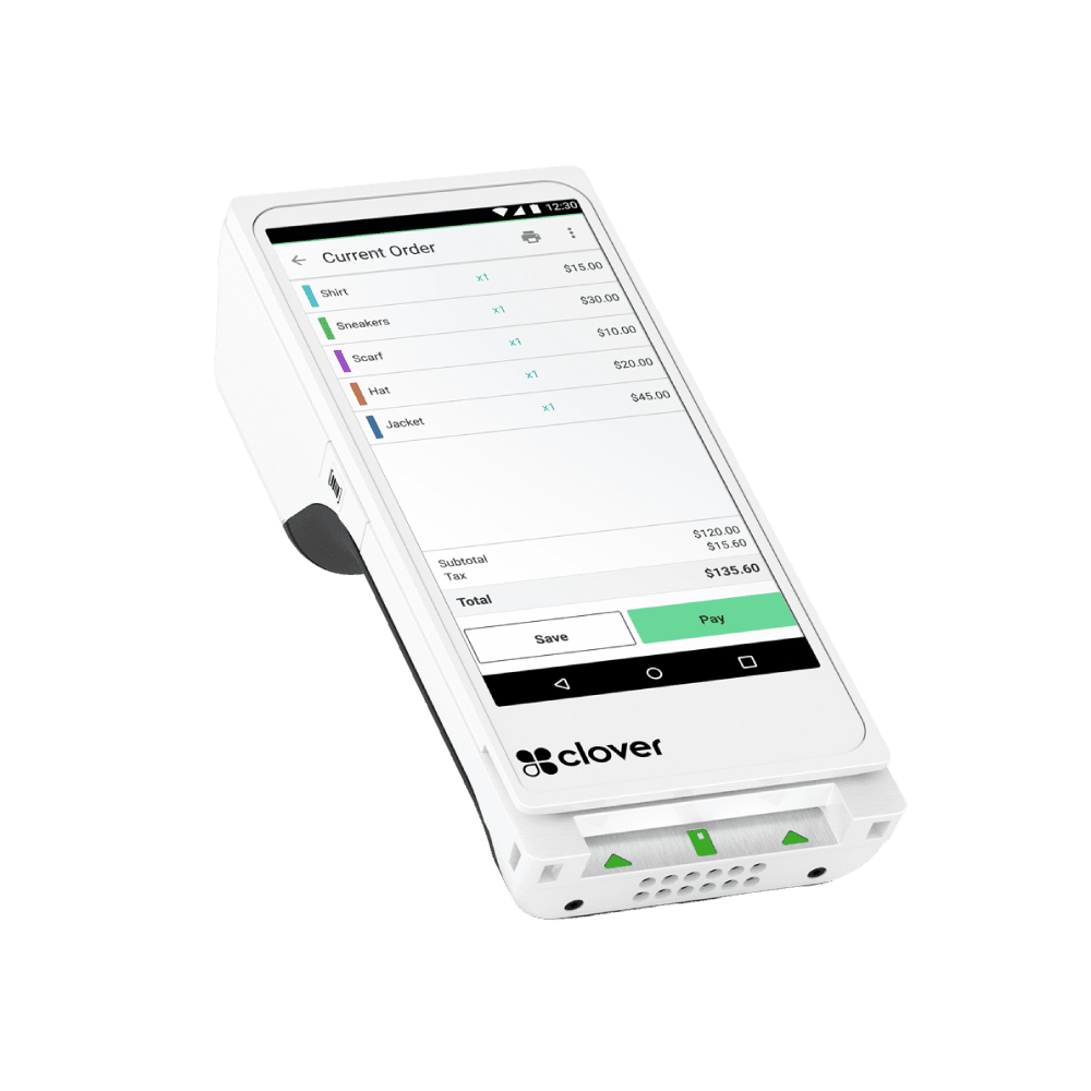 A handheld Clover Flex terminal